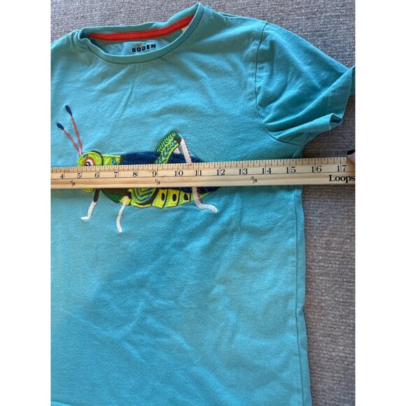 Mini Boden Kid's Grasshopper T-Shirt 9-10 Yrs Short Sleeve Crew Neck - Picture 5 of 7